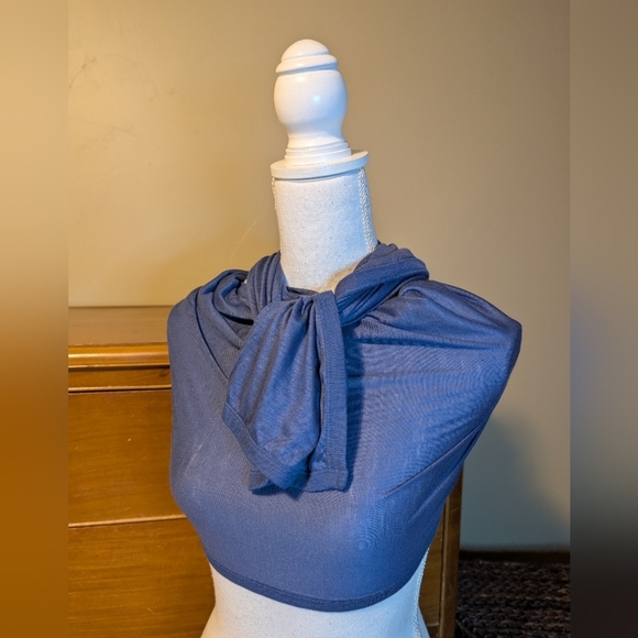 Gap Long Periwinkle Softy Rayon/Lyocell Rectangle Scarf - Picture 2 of 9